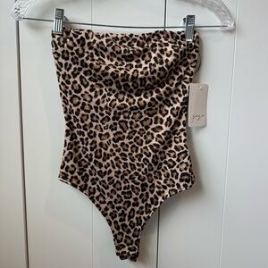 NWT leopard bustier bodysuit